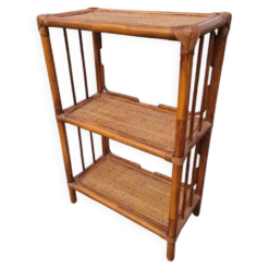 Étagère bibliothèque en rotin