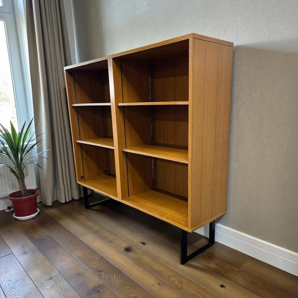 Étagère, bibliothèque Meurop vintage en bois