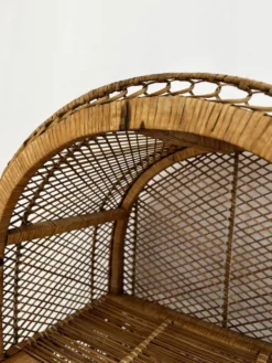 étagère bibliothèque osier