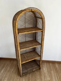 étagère bibliothèque osier