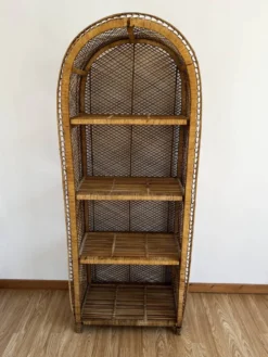 étagère bibliothèque osier