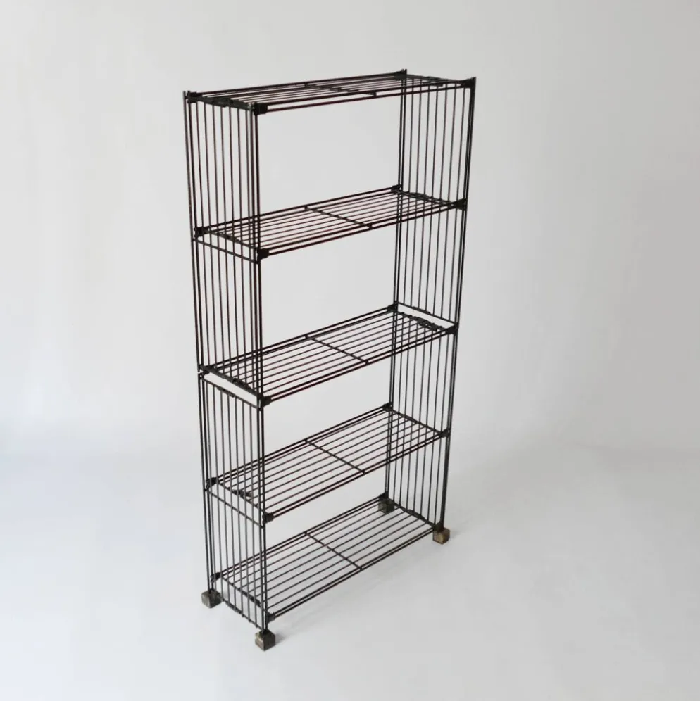étagère bibliothèque vintage en fer métal design Multistrux par Multimueble