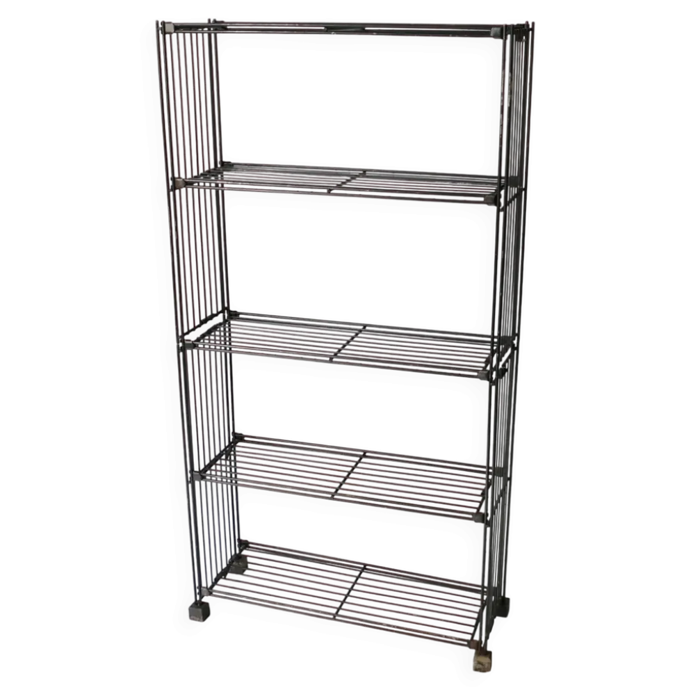 étagère bibliothèque vintage en fer métal design Multistrux par Multimueble
