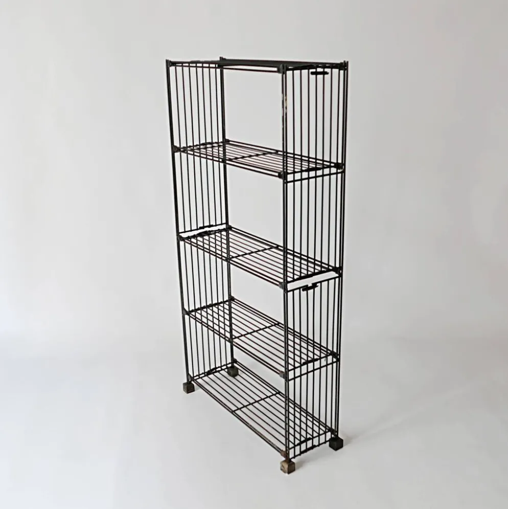 étagère bibliothèque vintage en fer métal design Multistrux par Multimueble