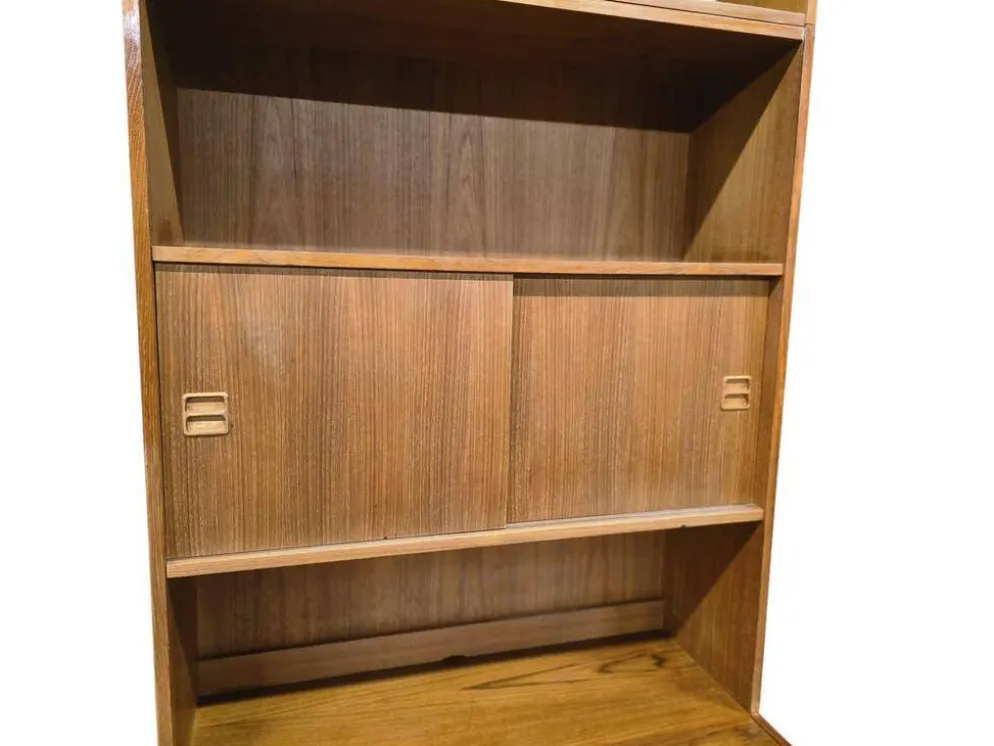 Étagère/bibliothèque/vitrine vintage en bois
