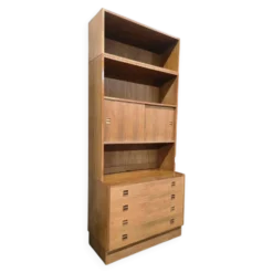 Étagère/bibliothèque/vitrine vintage en bois