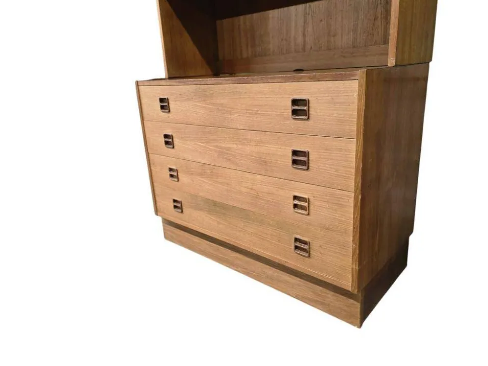 Étagère/bibliothèque/vitrine vintage en bois