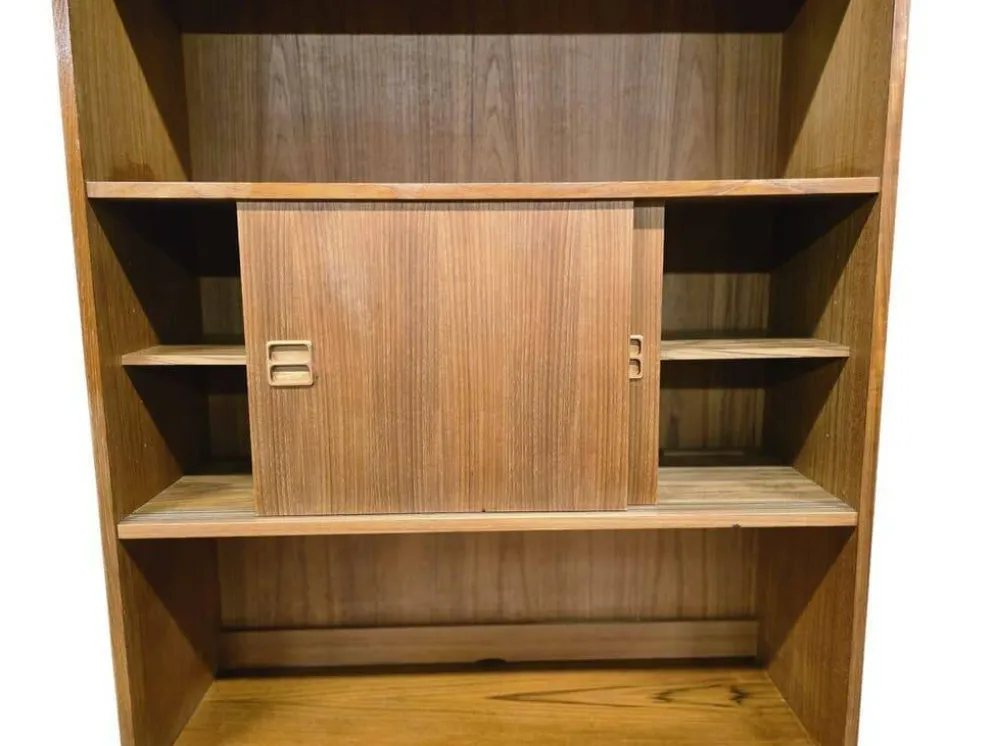 Étagère/bibliothèque/vitrine vintage en bois