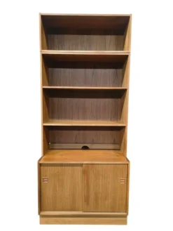 Étagère/bibliothèque/vitrine vintage en bois