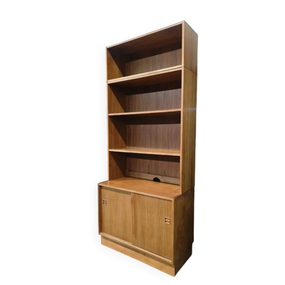 Étagère/bibliothèque/vitrine vintage en bois