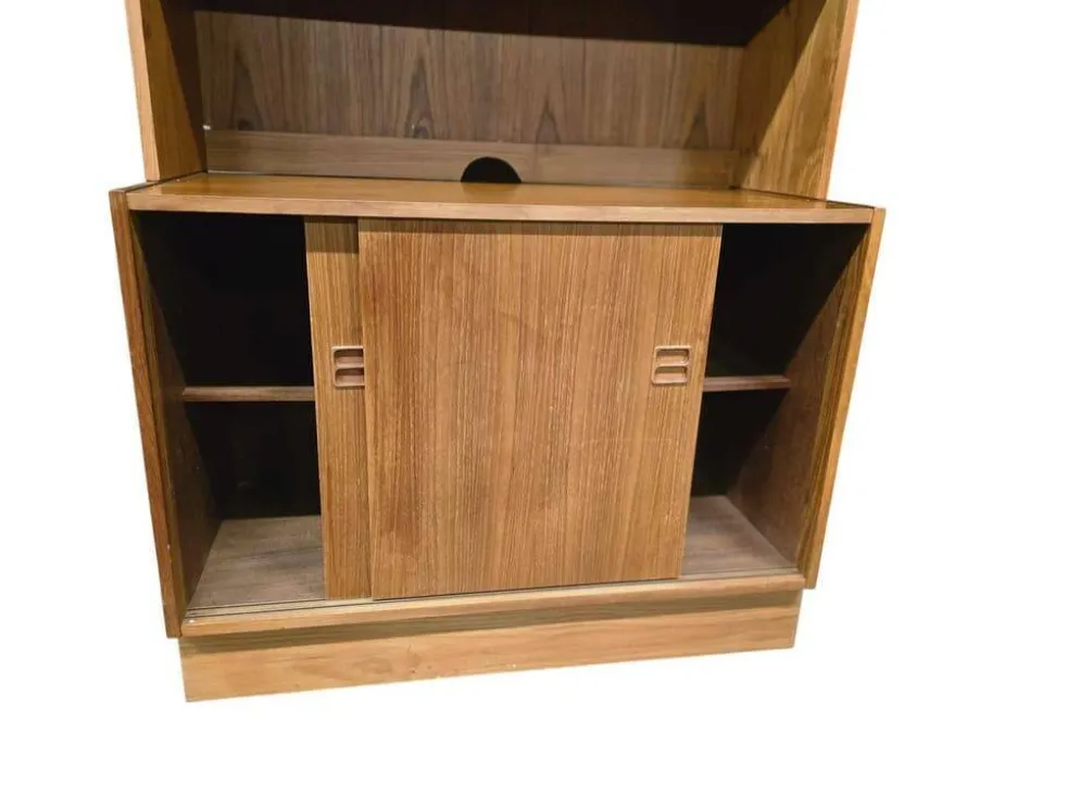 Étagère/bibliothèque/vitrine vintage en bois