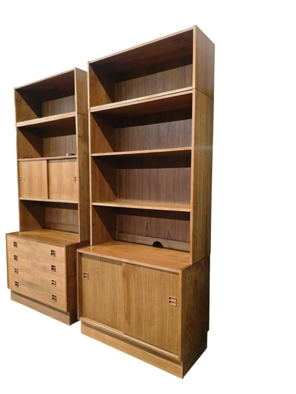 Étagère/bibliothèque/vitrine vintage en bois