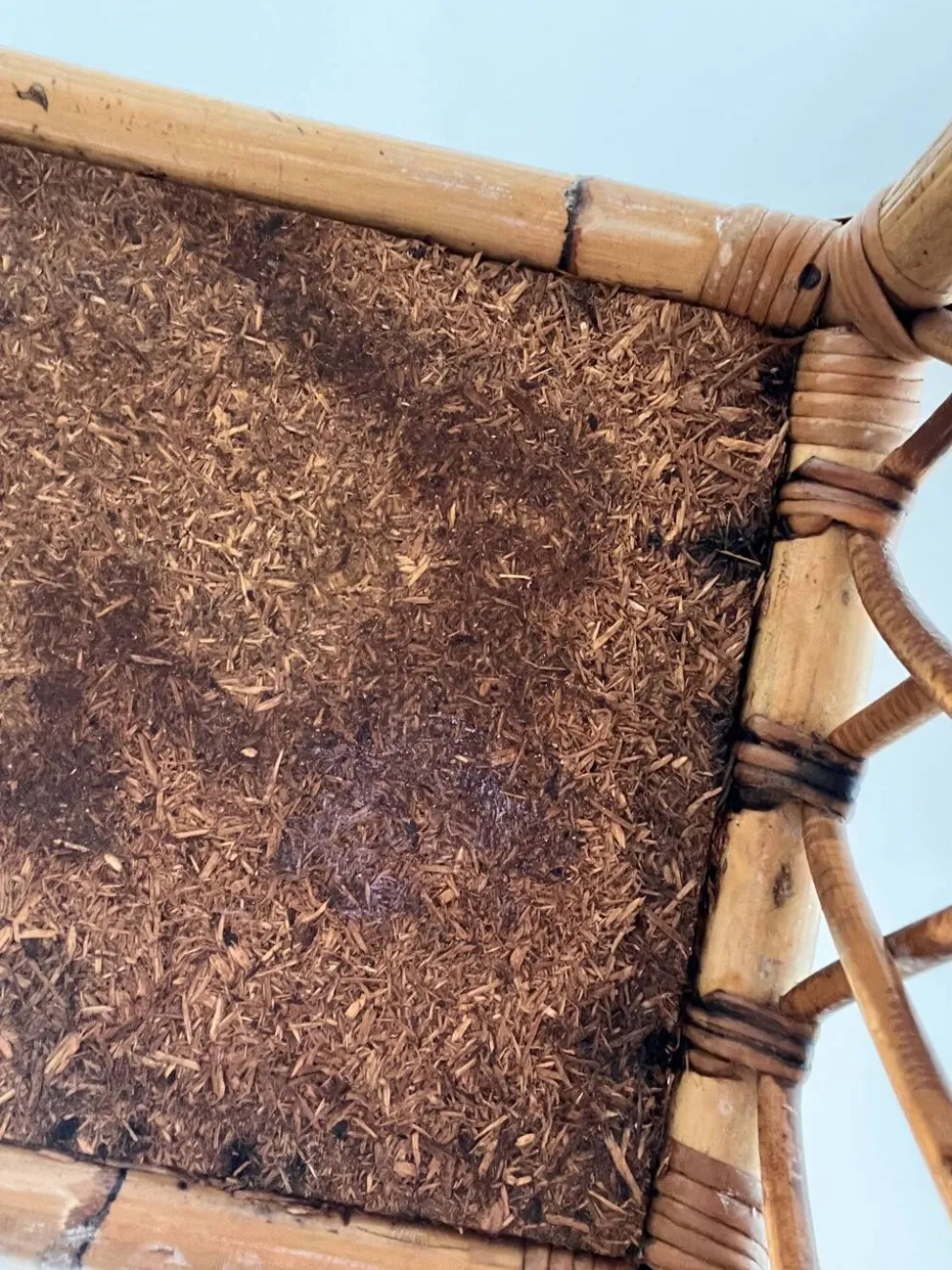 étagère biblothèque rotin