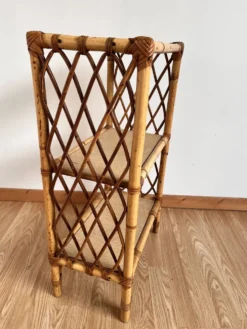 étagère biblothèque rotin