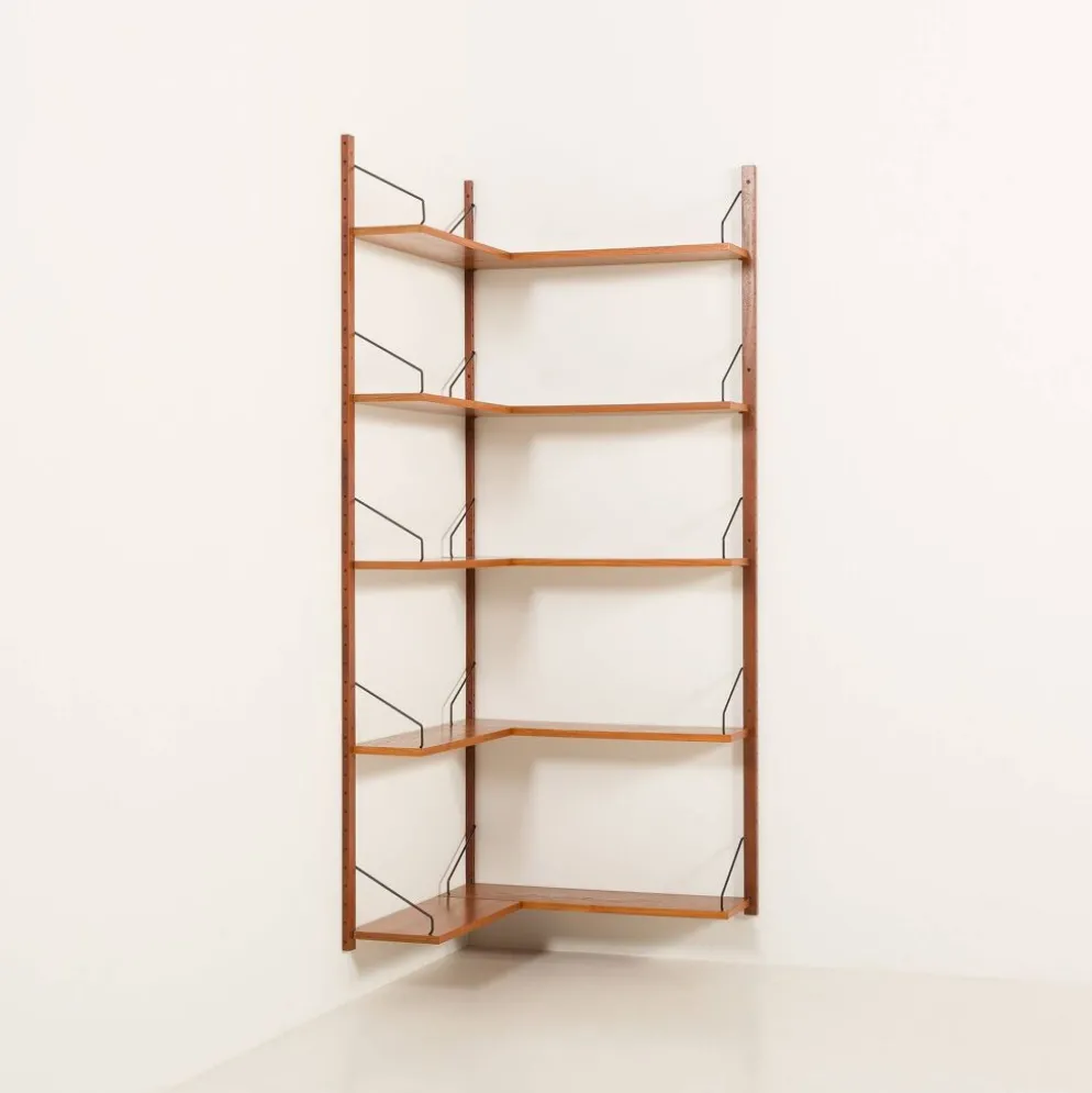 Étagère d'angle Poul Cadovius pour Cado, années 1960