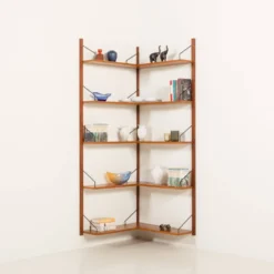 Étagère d'angle Poul Cadovius pour Cado, années 1960