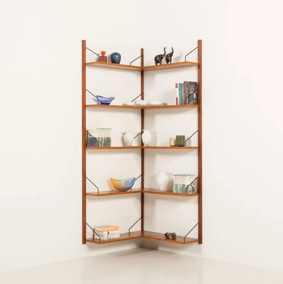 Étagère d'angle Poul Cadovius pour Cado, années 1960