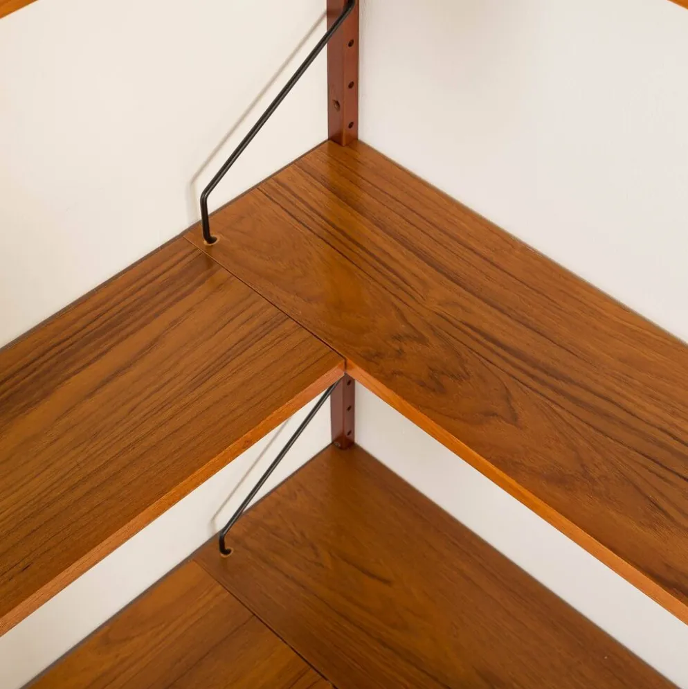 Étagère d'angle Poul Cadovius pour Cado, années 1960