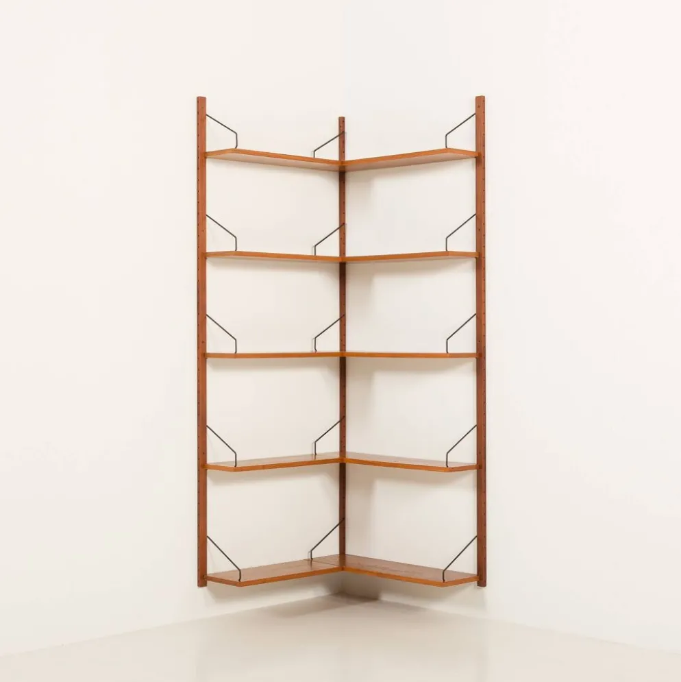 Étagère d'angle Poul Cadovius pour Cado, années 1960