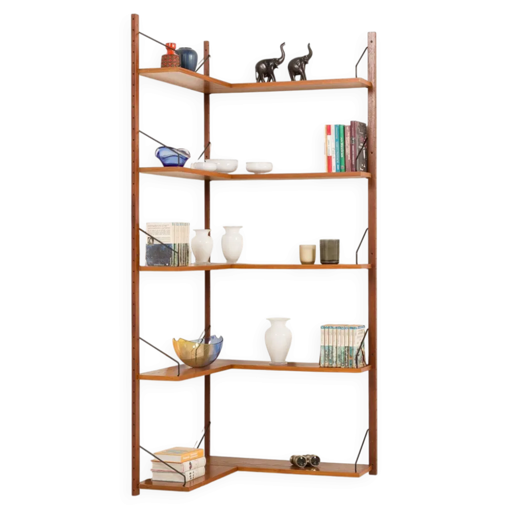 Étagère d'angle Poul Cadovius pour Cado, années 1960