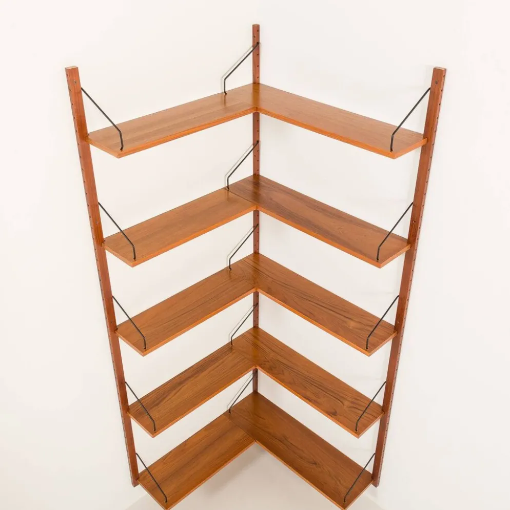 Étagère d'angle Poul Cadovius pour Cado, années 1960