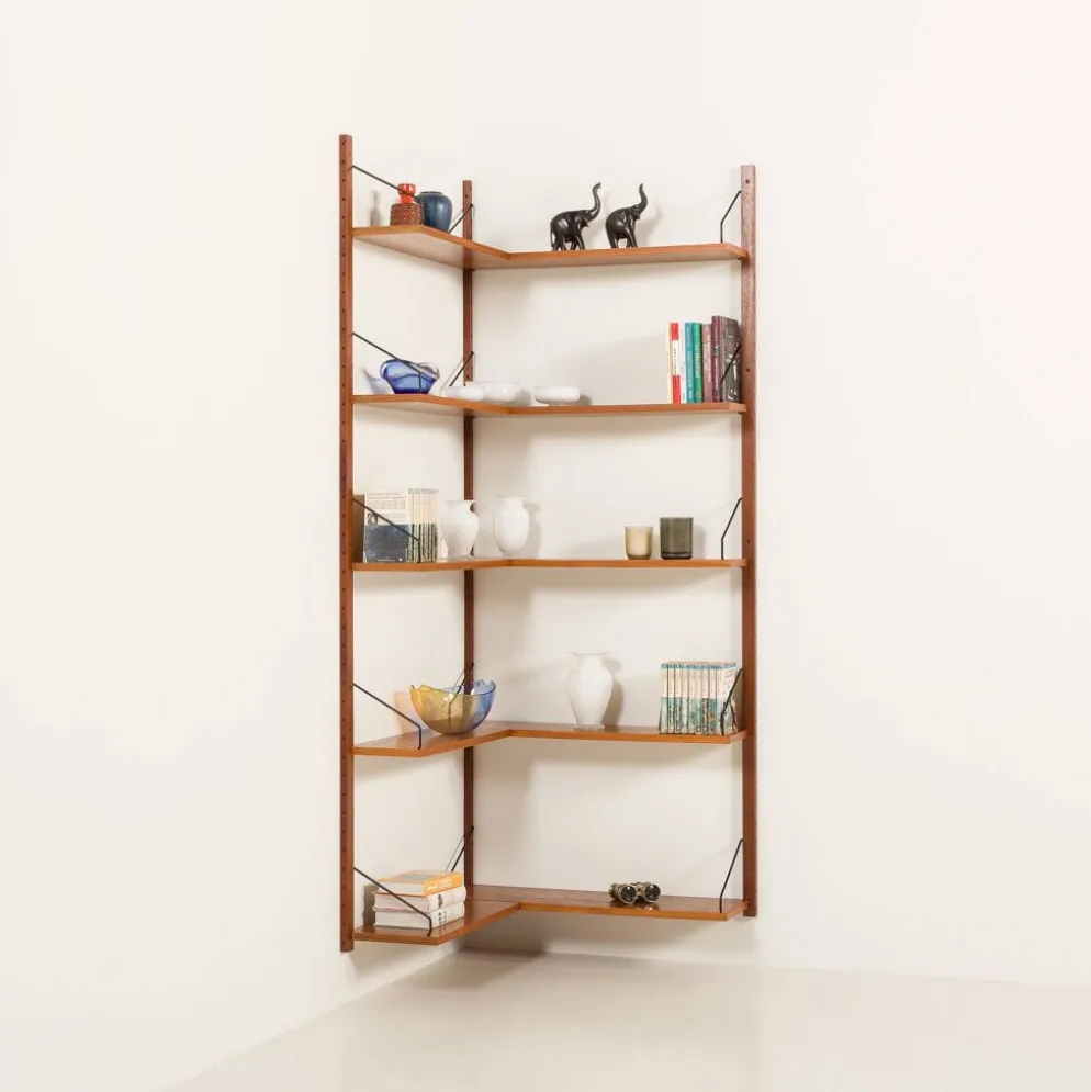 Étagère d'angle Poul Cadovius pour Cado, années 1960