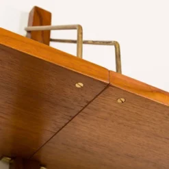 Étagère danoise à 4 baies en teck dans le style de Poul Cadovius, années 1960