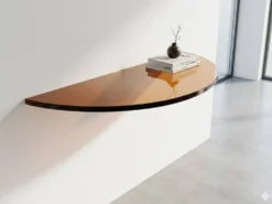 Étagère de console en verre acrylique orange, années 1970