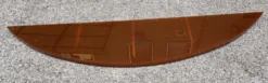 Étagère de console en verre acrylique orange, années 1970
