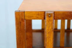 Étagère de rangement Art Déco en chêne restaurée, Allemagne années 1930 — Rayonnage Bauhaus