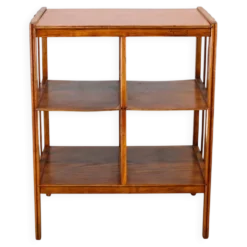 Étagère de rangement Art Déco en chêne restaurée, Allemagne années 1930 — Rayonnage Bauhaus