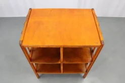 Étagère de rangement Art Déco en chêne restaurée, Allemagne années 1930 — Rayonnage Bauhaus