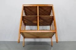 Étagère de rangement Art Déco en chêne restaurée, Allemagne années 1930 — Rayonnage Bauhaus