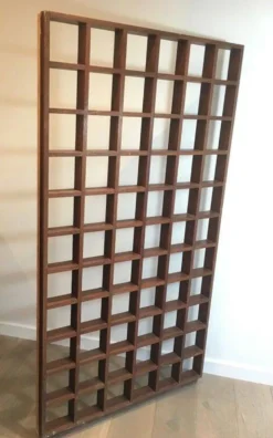 Étagère de séparation en bois exotique