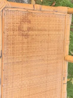 Étagère en bambou et rotin, 3 étages vintage