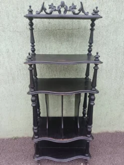 Étagère en bois noir Napoléon III