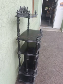 Étagère en bois noir Napoléon III
