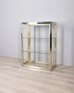 Étagère en métal et verre des années 1970, conçue par renato zevi