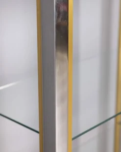 Étagère en métal et verre des années 1970, conçue par renato zevi