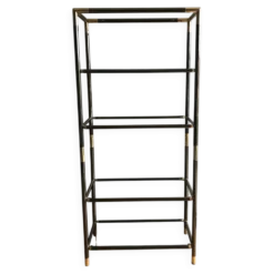 Étagère en métal et verre - Italie années 1970