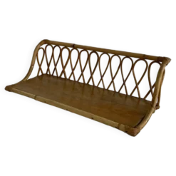 Étagère en rotin année 60