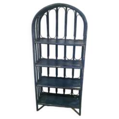 Étagère en rotin bleue