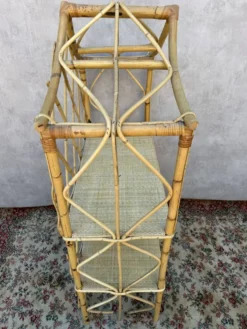 Étagère en Rotin chapeau chinois des années 60 Suède