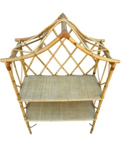 Étagère en Rotin chapeau chinois des années 60 Suède