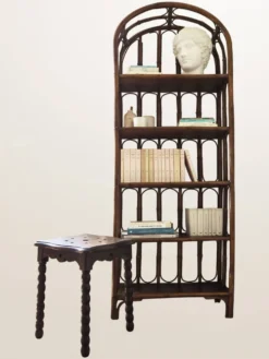 Étagère en rotin cintré — 173 cm