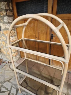 Étagère en rotin vintage Hauteur