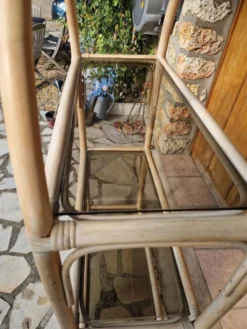 Étagère en rotin vintage Hauteur