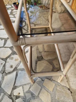 Étagère en rotin vintage Hauteur