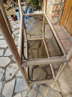 Étagère en rotin vintage Hauteur