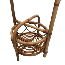 Étagère en rotin vintage italien des années 1960